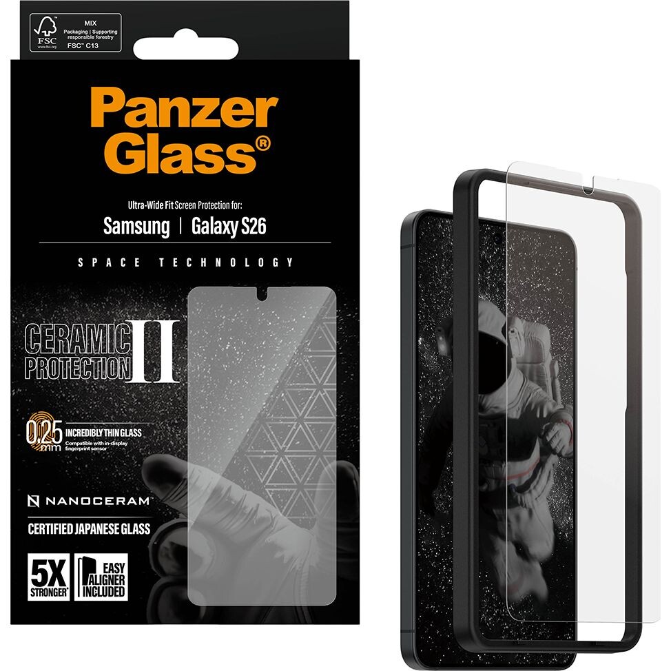 Tvrzené sklo pro Galaxy S26, PanzerGlass, sklo na displej aplikátor