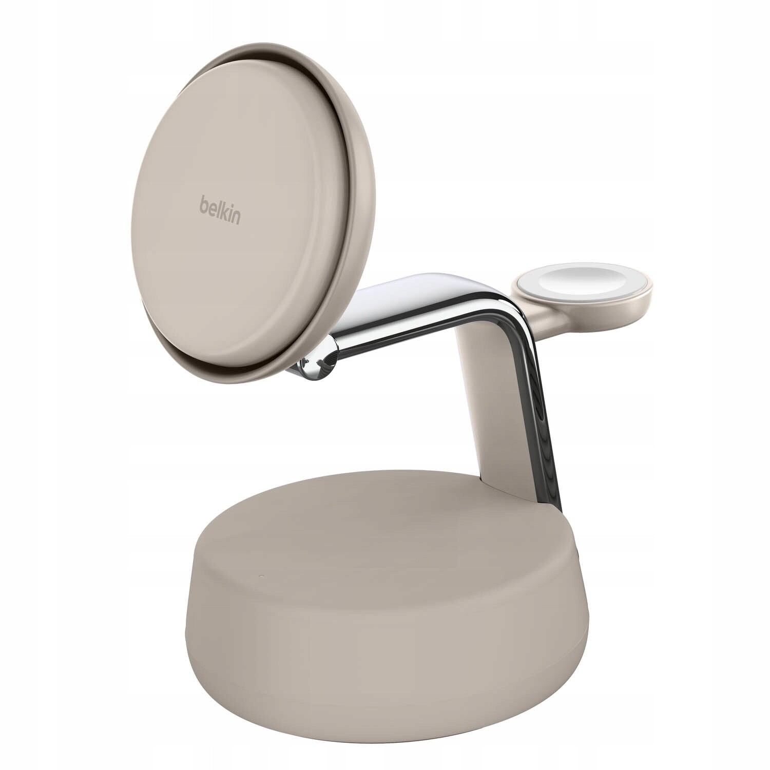 Belkin Magnetická nabíječka Qi2 25W, 3v1, napájecí zdroj 45W, krémová