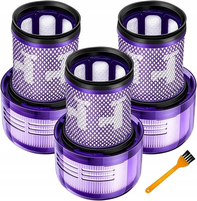 3X Filtr Hepa 971517-01 S Kartáčem Kompatibilní Pro Dyson V12 Detect Slim