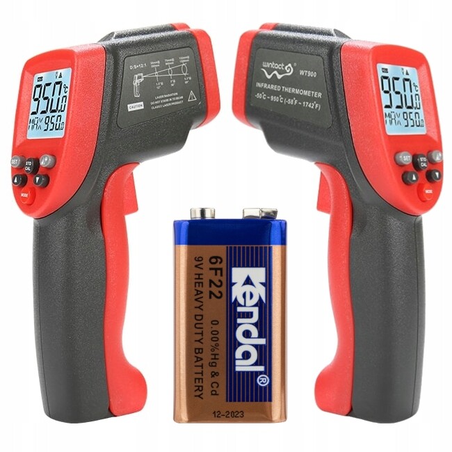Bezkontaktní Pyrometr, Infračervený Laserový Teploměr, LCD Displej -50°C, 950°C