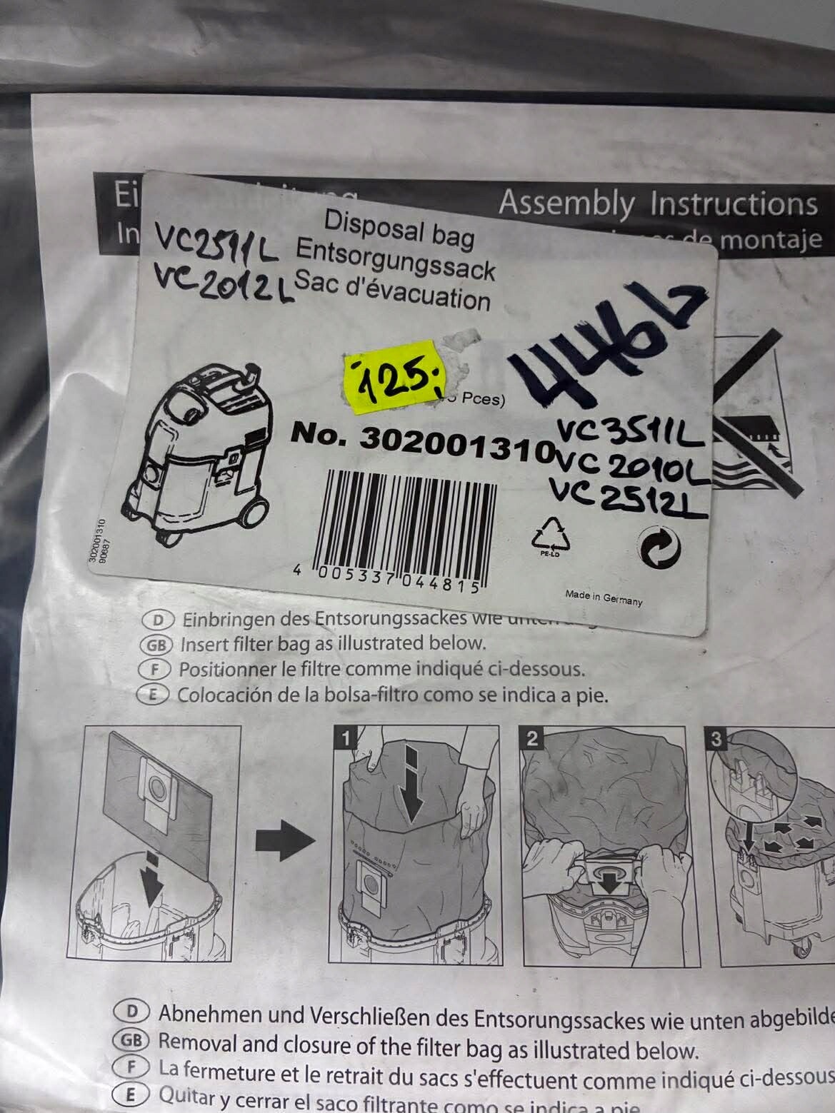 Sáčky do vysavačů Nilfisk 302001310 IVB3 5 kusů