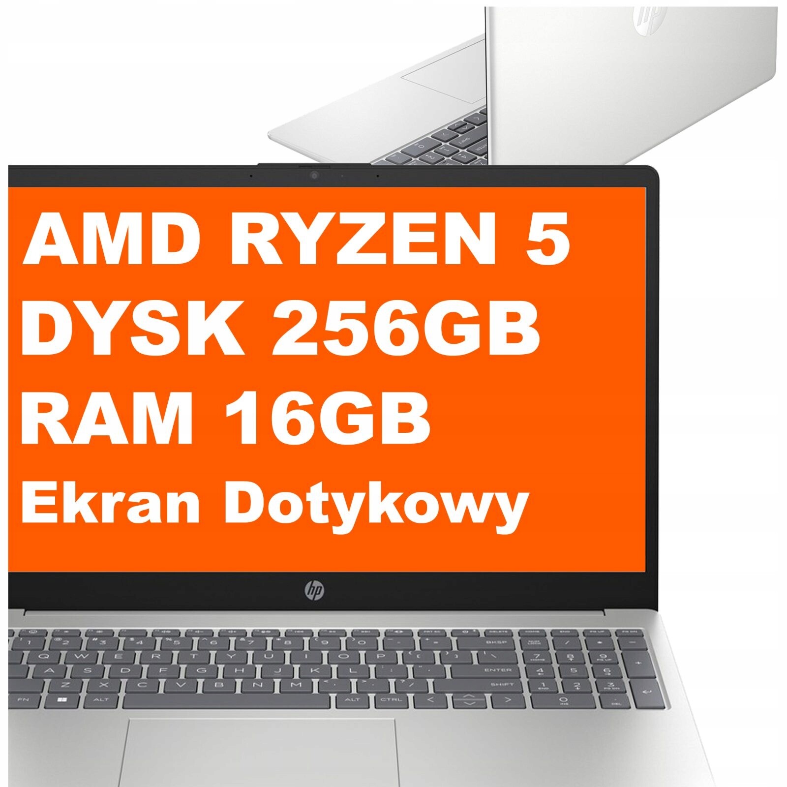 Notebook Hp 15-fc Ryzen 5 16GB 256GB Amd Radeon Hd Dotyk Win 11 Stříbrný
