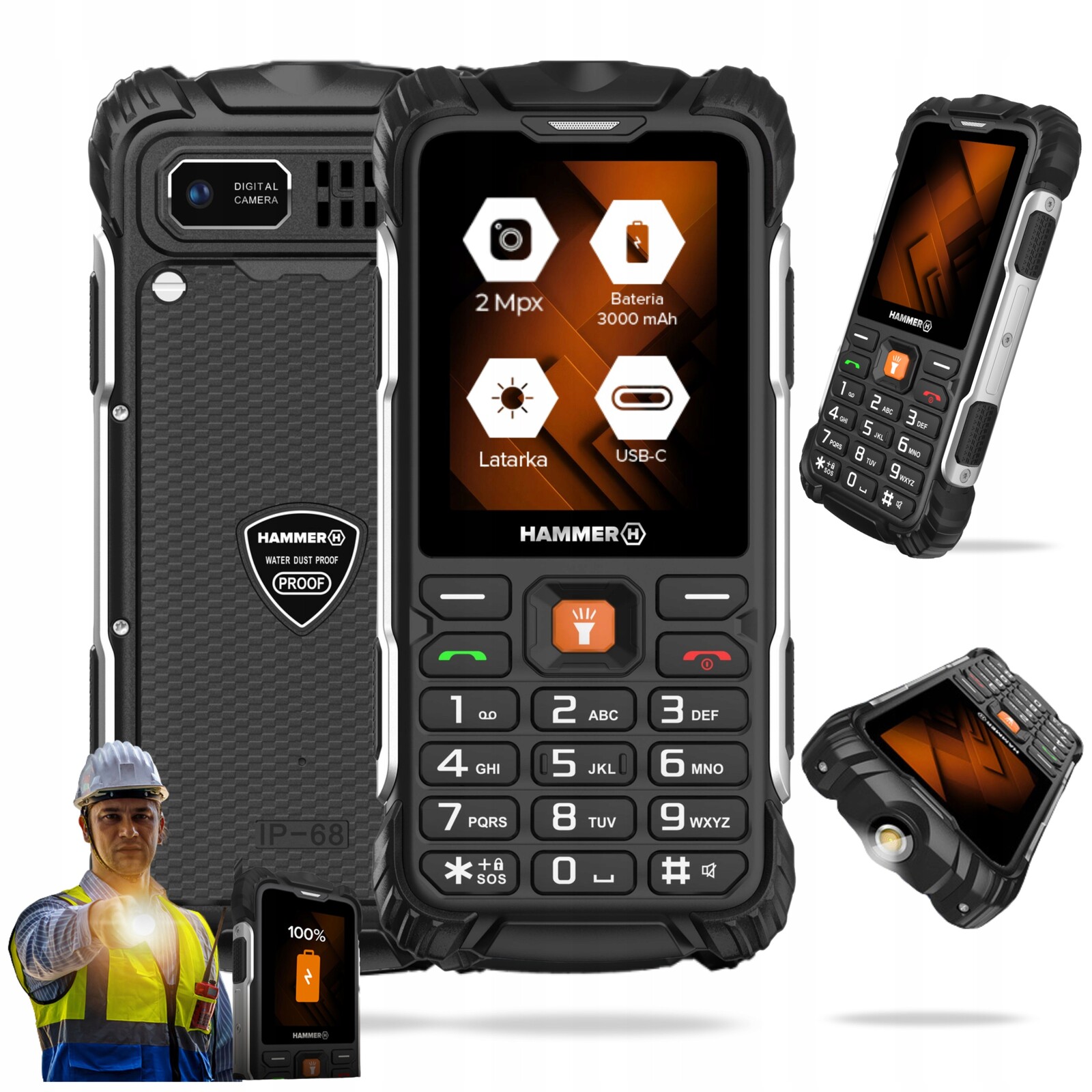 Hammer Forge Lte Mobilní Telefon Vodotěsný, Silný, Pancéřový, Limitovaný