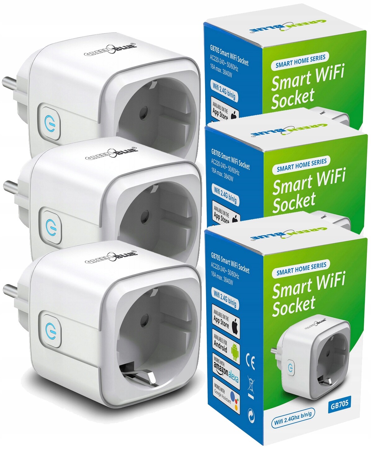 3x Inteligentní Dálkově Ovládaná Zásuvka Časovač Programátor Wifi Vypínač