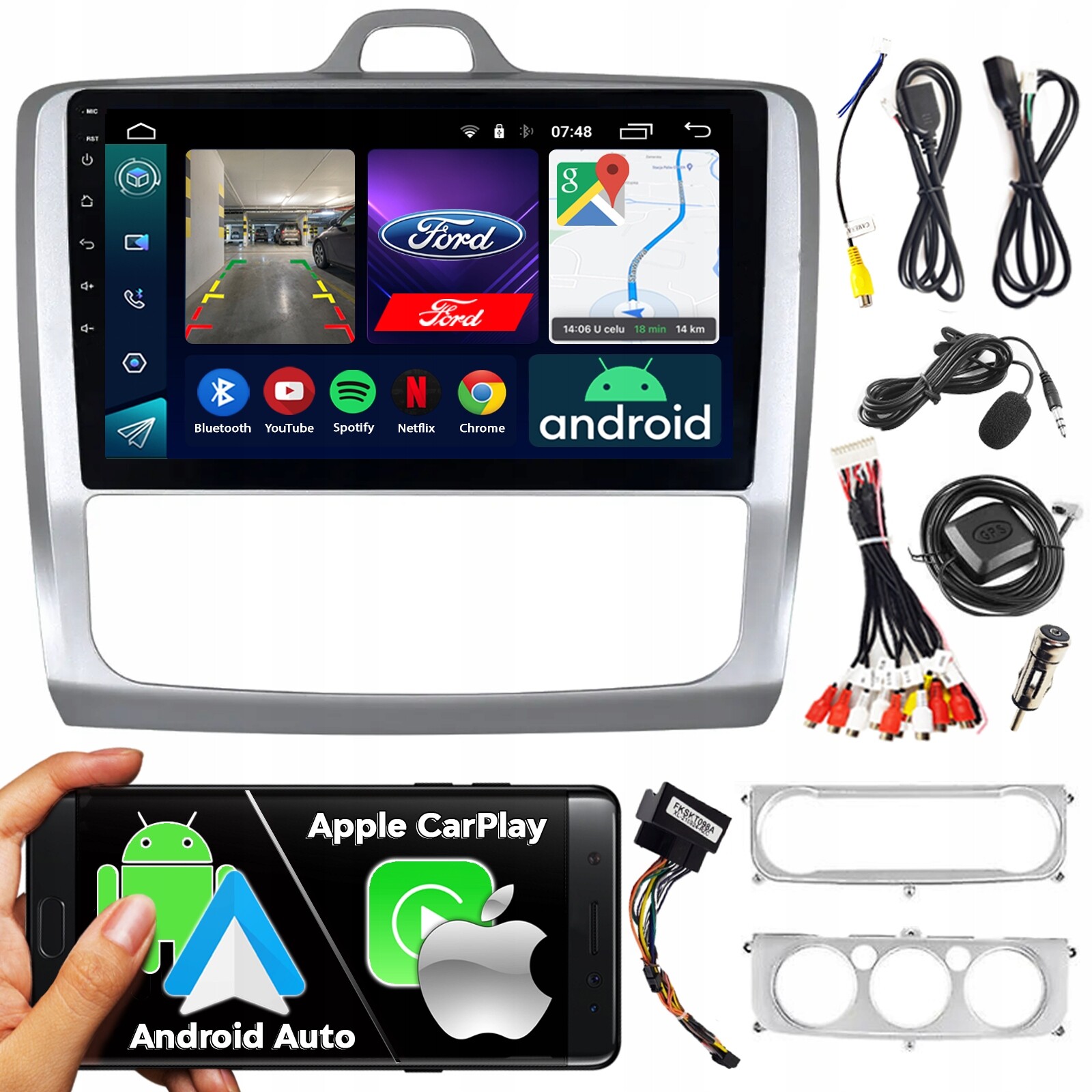 Automobilové Rádio Ncs RS-305 Ford Focus Mk2 2004-2011 Android Navigace