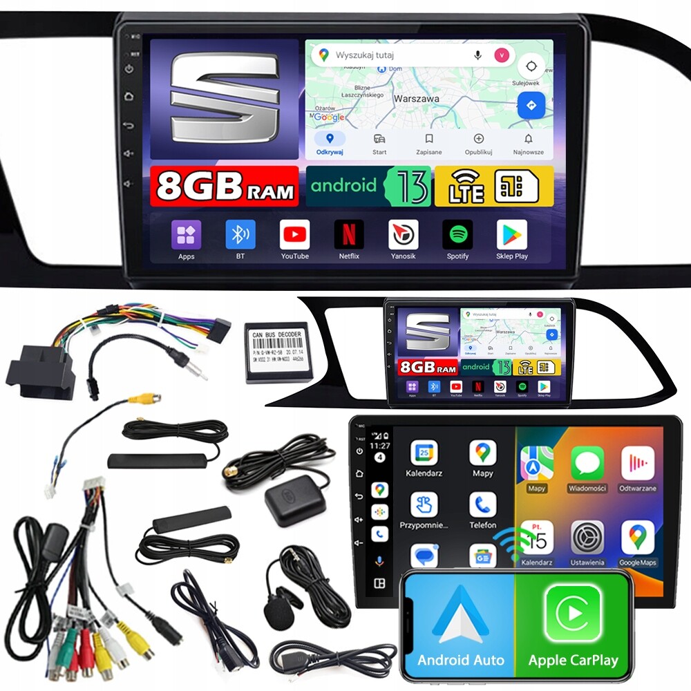 Automobilové Rádio Ncs ZQ9 Seat Leon 3 III 2012-2020 Android 8GB Lte