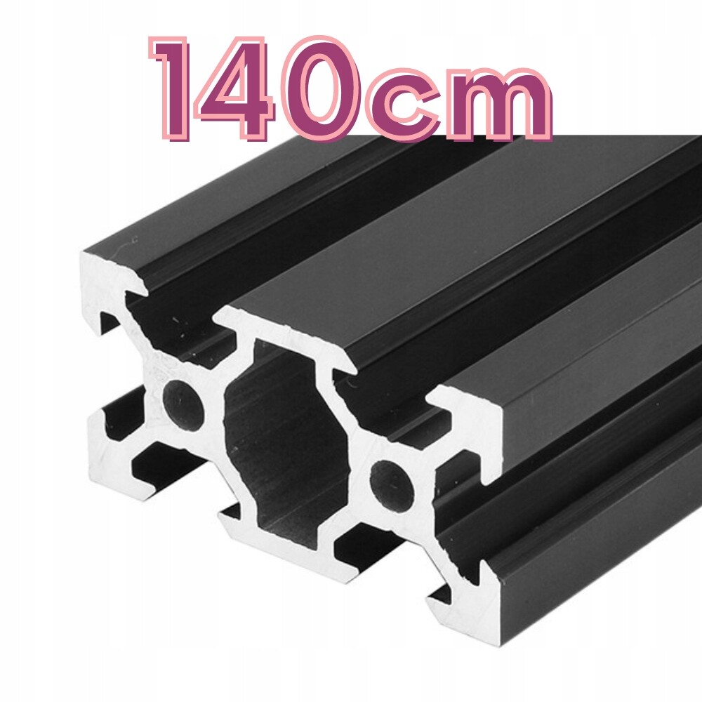 Hliníkový profil V-Slot 20x40x140 cm Černý