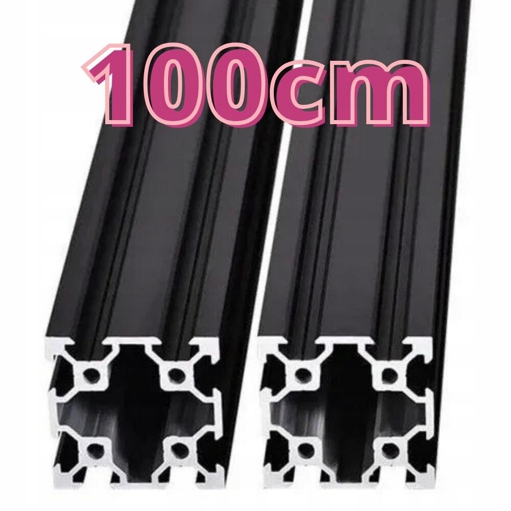 Hliníkový profil V-Slot 40x40x100 cm Černý