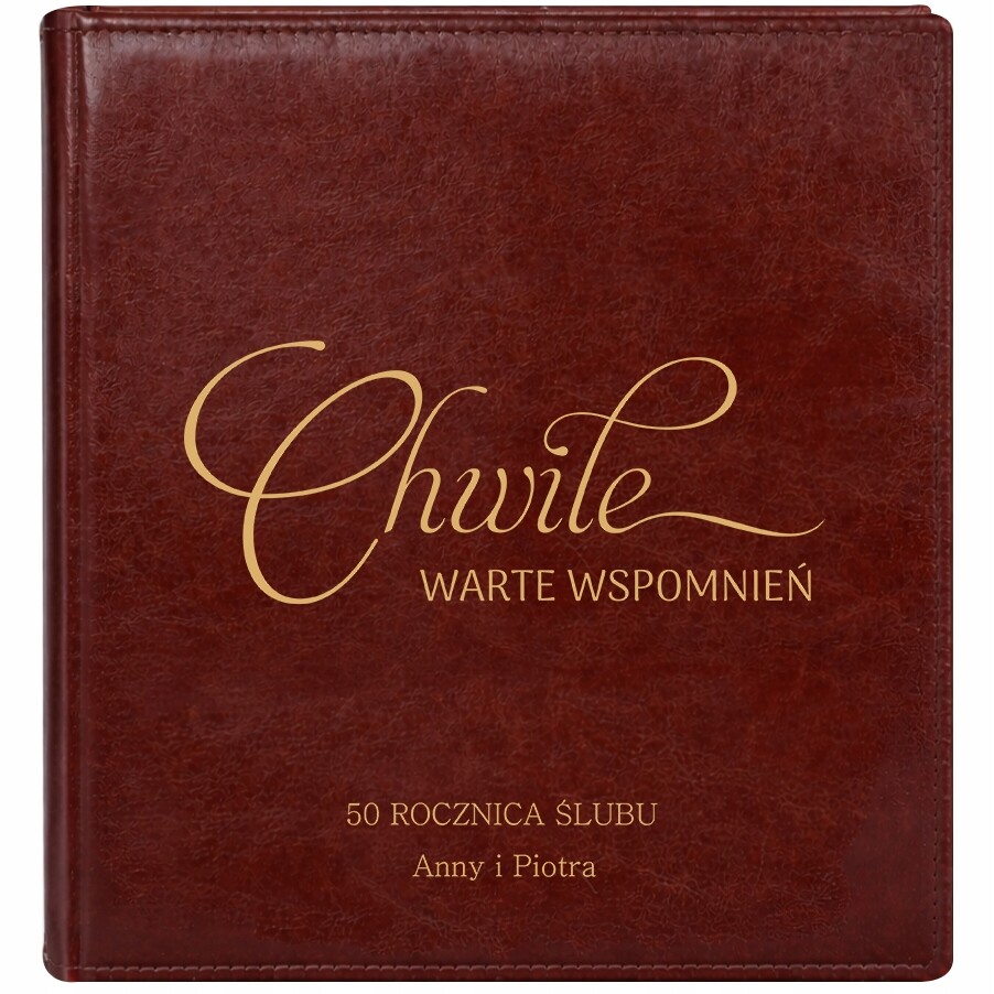 Kožené fotoalbum Dárek Svatba Výročí 50 karet Personalizace