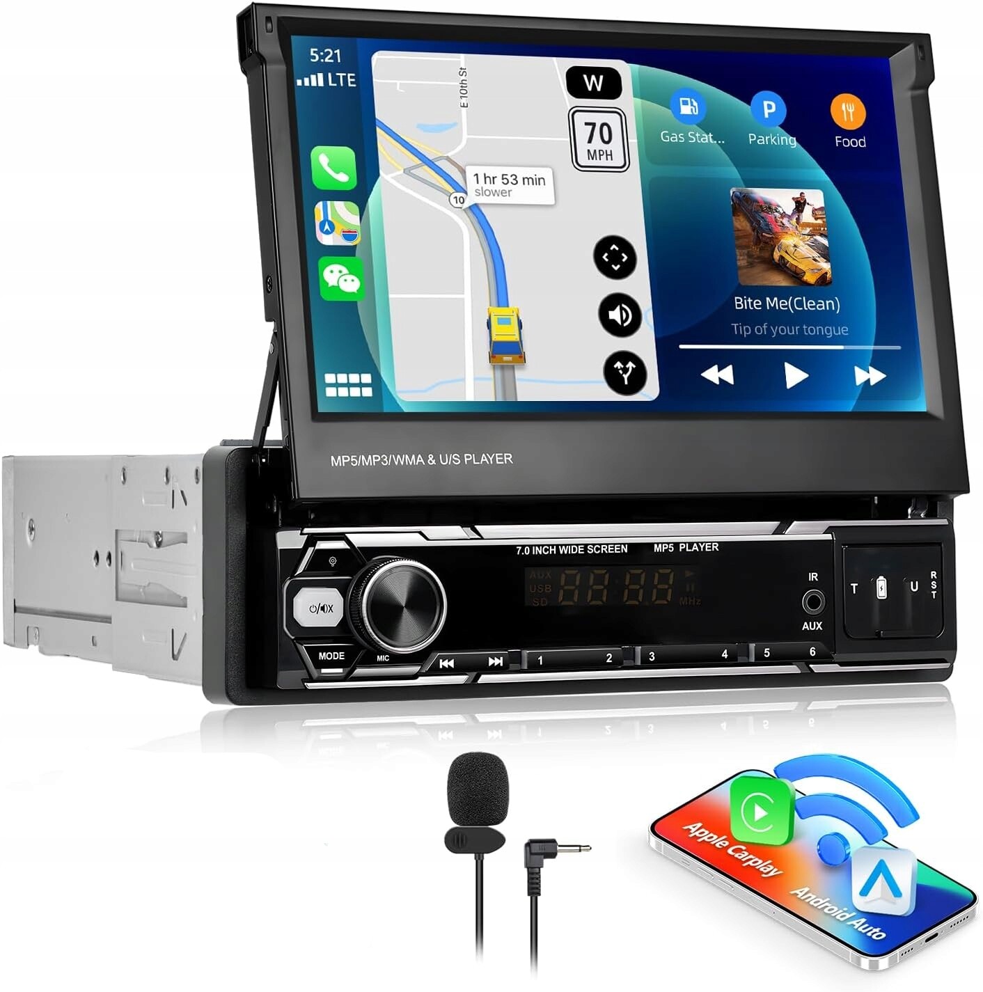 Automobilové rádio MP5 7palcový displej