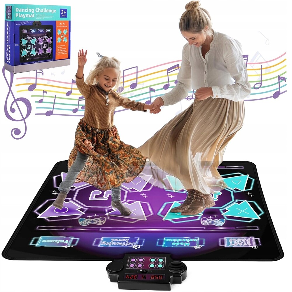 8V1 Hudební Taneční Podložka Dvojitá Taneční Podložka Pro Děti 3 Režimy Hry Dárky
