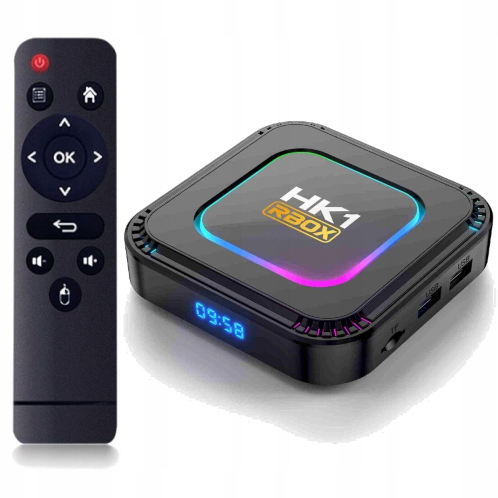 Smart Tv Box HK1 Rbox 4K 8K 4GB+64GB Android 13 Wifi 6 Netflix Nástavec