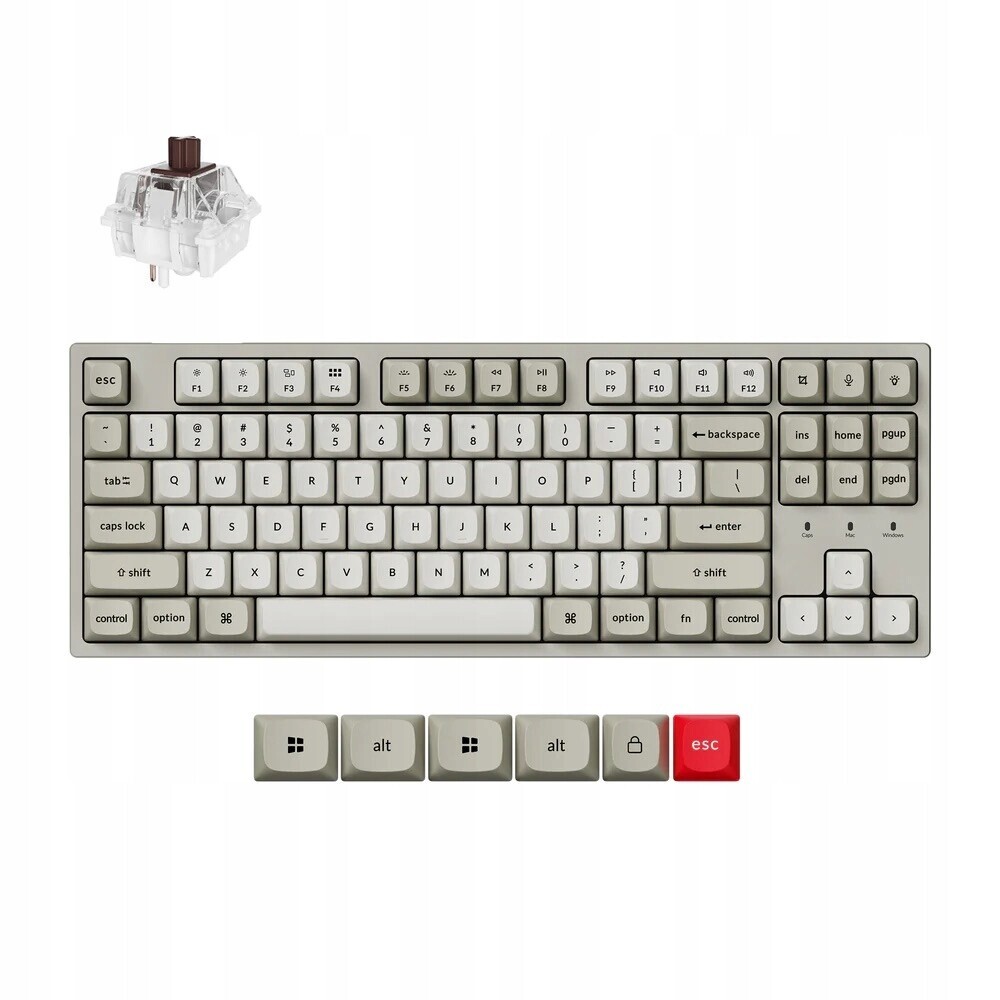 Keychron C1 Pro 8K Qmk Mechanická programovatelná klávesnice Switch Brown