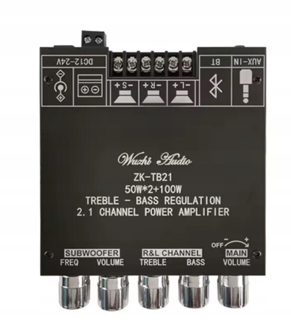 Zesilovač Subwooferu 50WX2+100W 2.1 Kanálový Stereo Audio Zesilovač