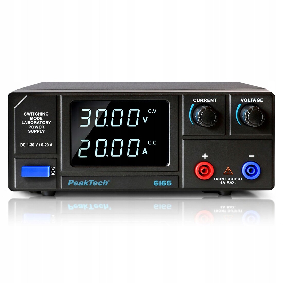 Pulzní laboratorní napájecí zdroj DC 30V 20A Led displej PeakTech P6165