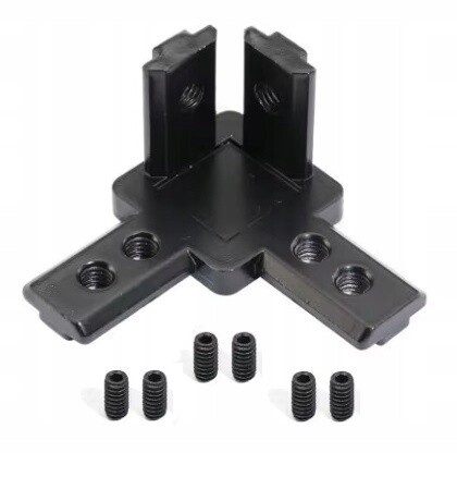 Třístranný Spojovací Roh Pro Profily V-slot 2020 6 Šroubů 1 ks