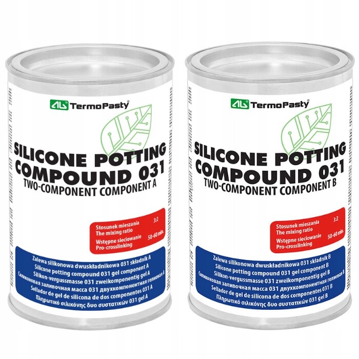 Silikonová zálivka 031 1 kg 2K aditivní průhledná, měkká gel, pružná