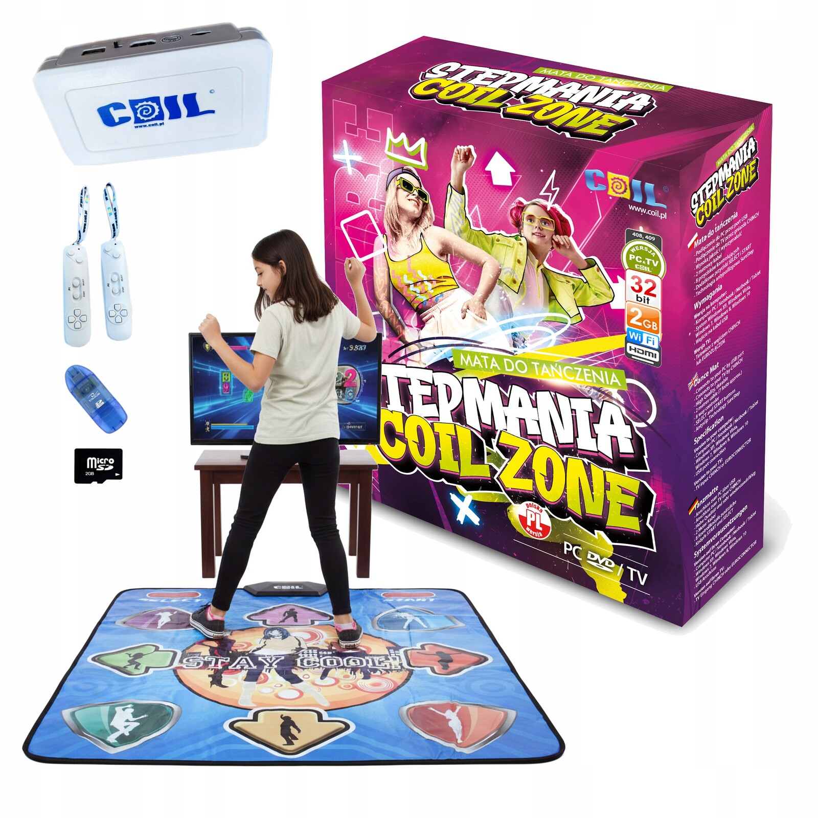 Hudební Taneční Podložka Pro Děti Wifi Hdmi 6V1 Tv+pc Coil