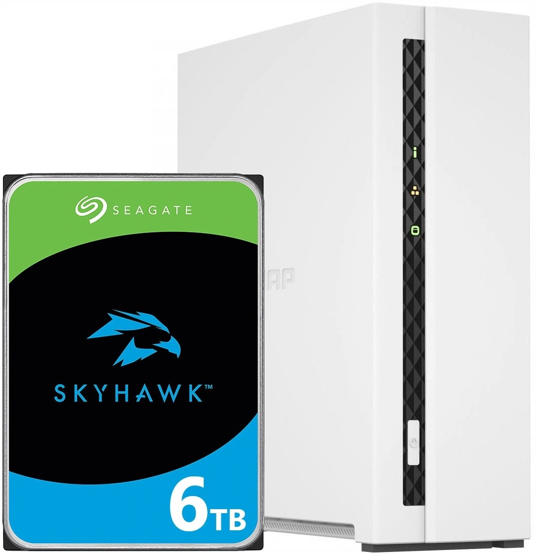 Nas souborový server Qnap TS-133 s 6TB Hdd diskem Seagate SkyHawk