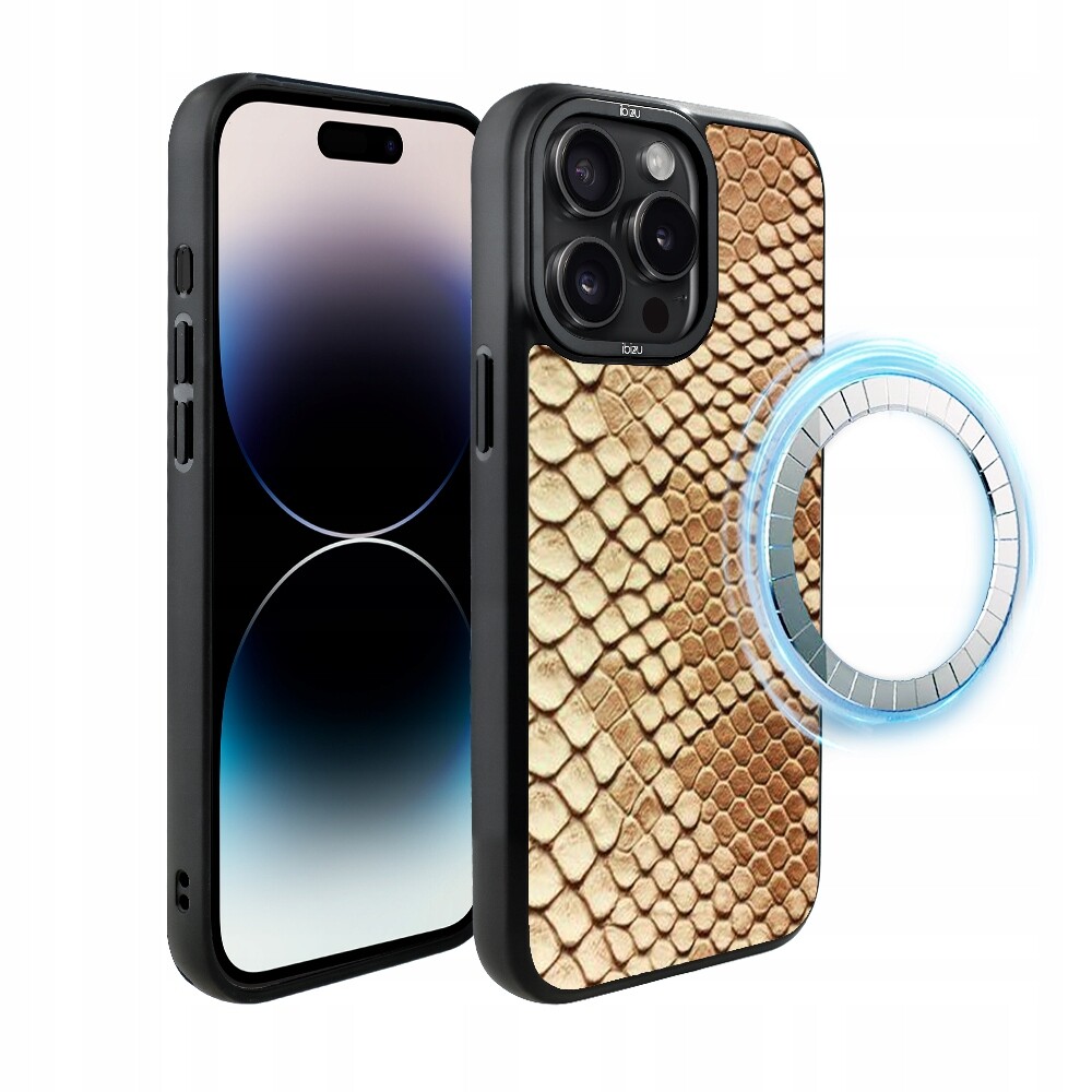 Pouzdro Ibizu DropGuard Matné s MagSafe pro iPhone 14 Pro Max, hadí kůže