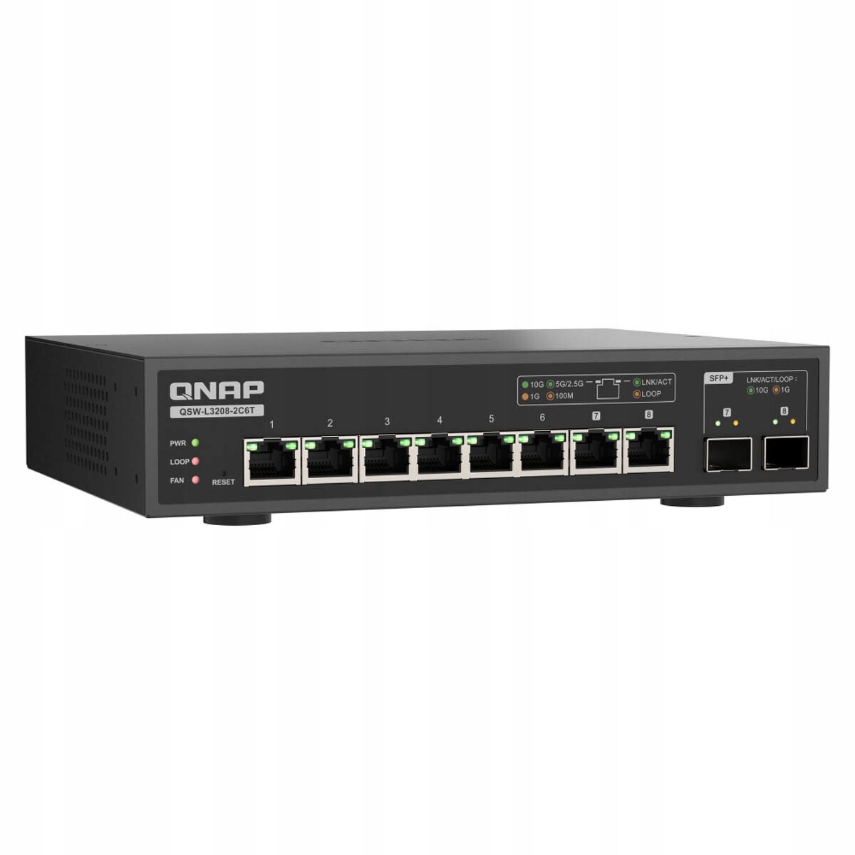 Qnap QSW-L3205-1C4T Lite spravovaný přepínač 5 portový 4x 10GbE RJ45, 1x