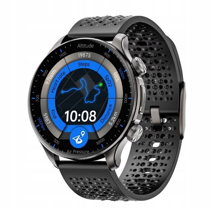 Chytré Hodinky Kingwear Kw Amoled Black Vodotěsné černé