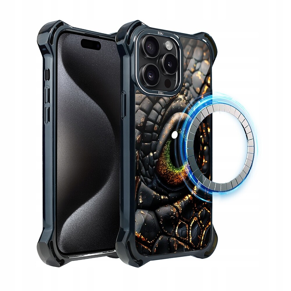 Pouzdro Ibizu DropGuard Ultra iPhone 15 Pro s MagSafe, Amber Dragon