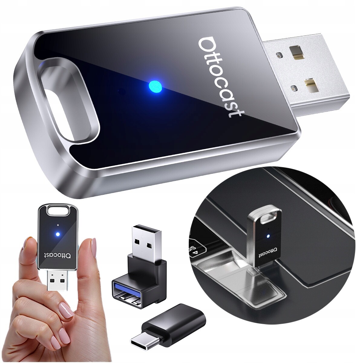 Bezdrátový adaptér Mini 2 do auta CarPlay Android Auto Usb CA505-T2