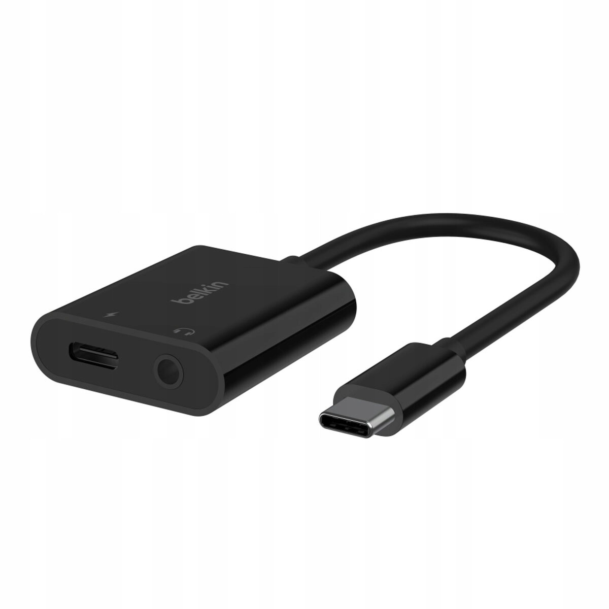 Belkin RockStar adaptér Usb-c na Jack 3.5 mm, Usb-c 60 W, černý