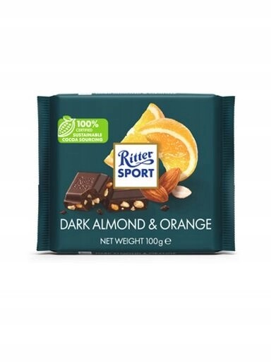 5 x Ritter Sport hořká s mandlemi a pomerančem 100 g