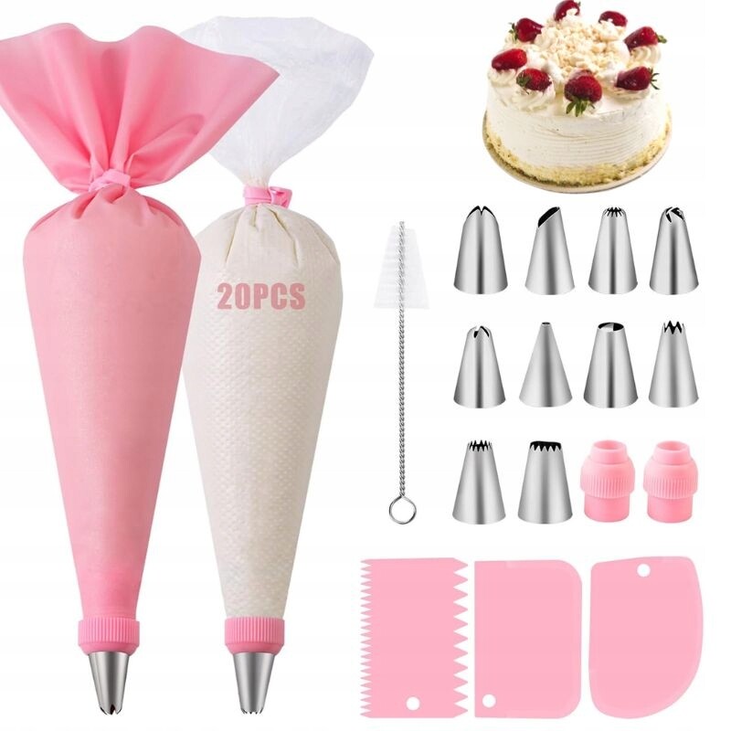 Cukrářský Sáček Příslušenství Ke Zdobení Dortů Silikon 40 El Cukrářské Špičky