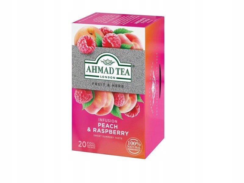 Ahmad Peach & Raspberry ovocný čaj 20 sáčků