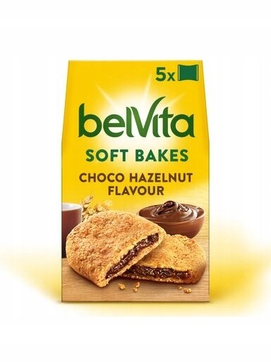 5 x belVita Filled Choco obilné sušenky 250 g