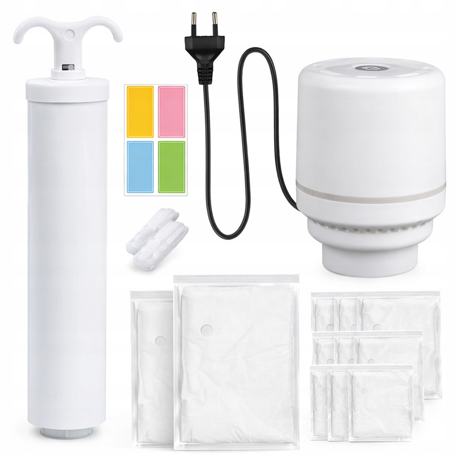 Vakuové Sáčky S Elektrickou A Ruční Pumpou Na Povlečení, 12 Sáčků