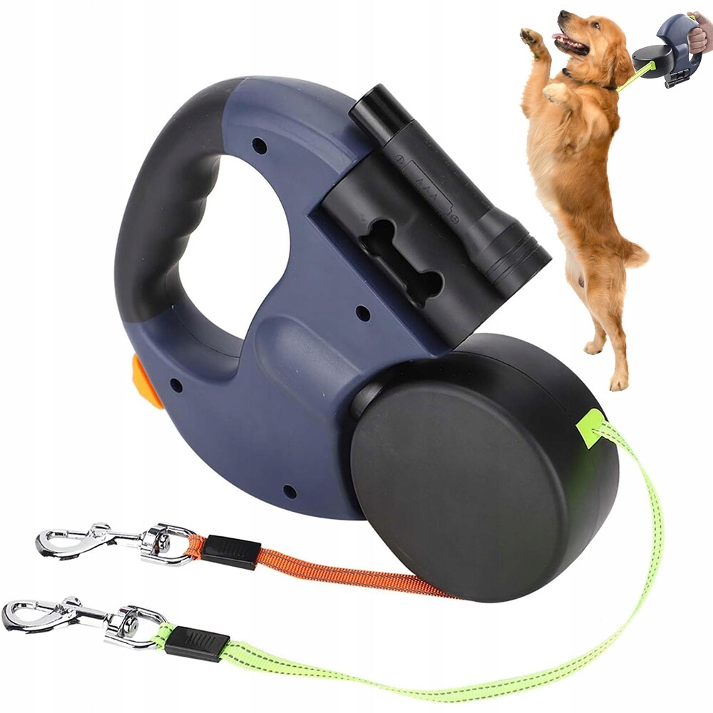 Vodítko pro dva psy 3 m Blokování 360 stupňů