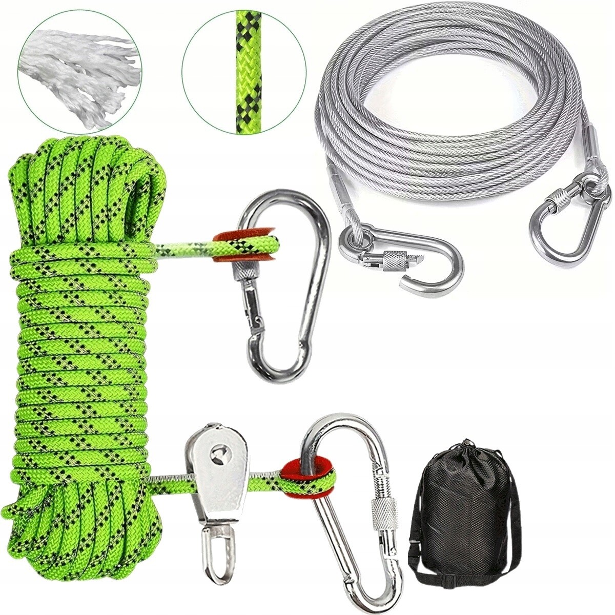 15.1 m lanko pro psa s odrazem a kabelem 3.1 m pro běhání venku