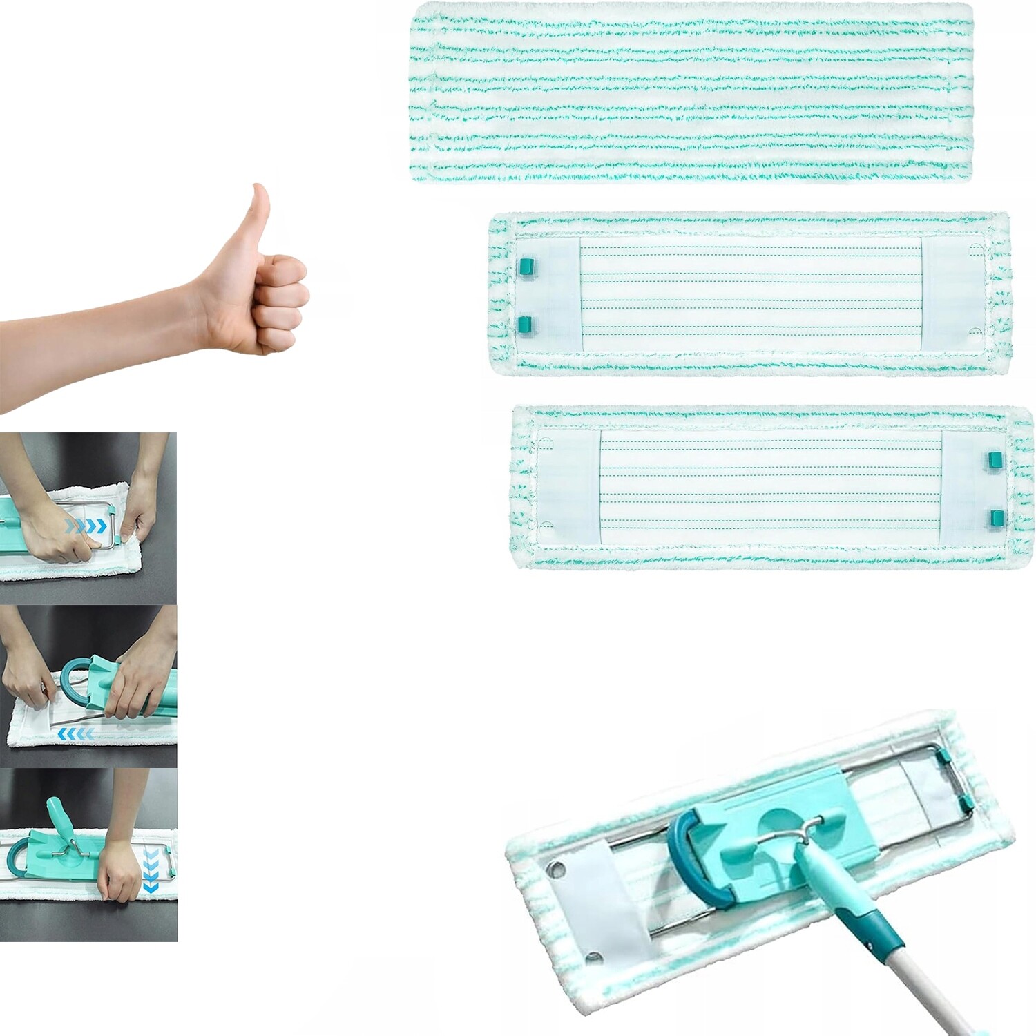 Sada Potahů Na Okenní Čistič 3KS Mikrovlákno 47 CM Pro Leifheit