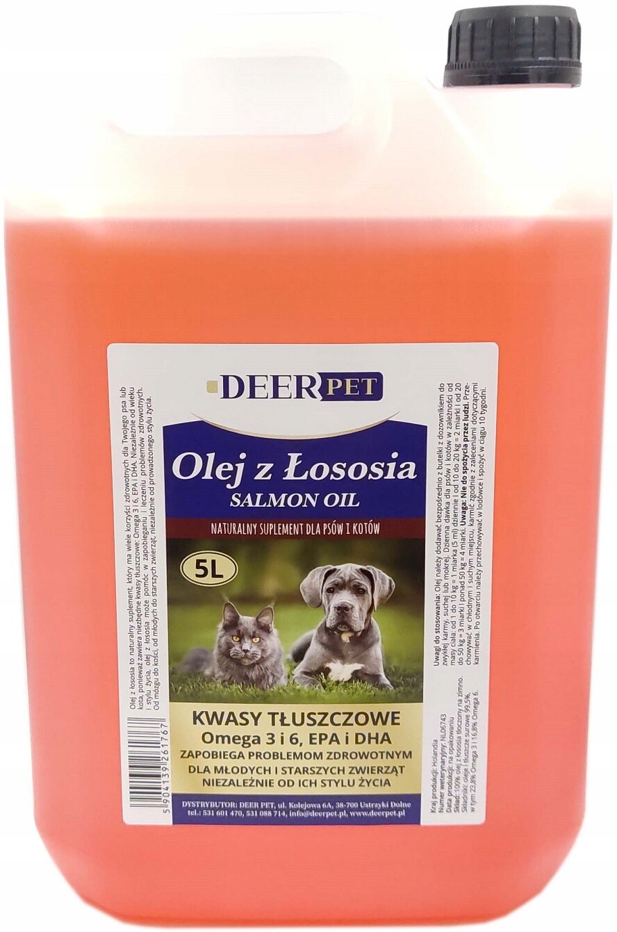 Lososový Olej 100% Přírodní, Bez Konzervantů, 5 L