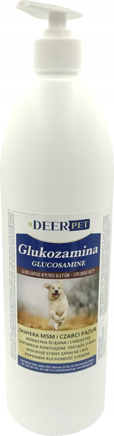 Doplněk Na Klouby Pro Psy Glukosamin Msm Černý Dráp 1000 ml Deer Pet