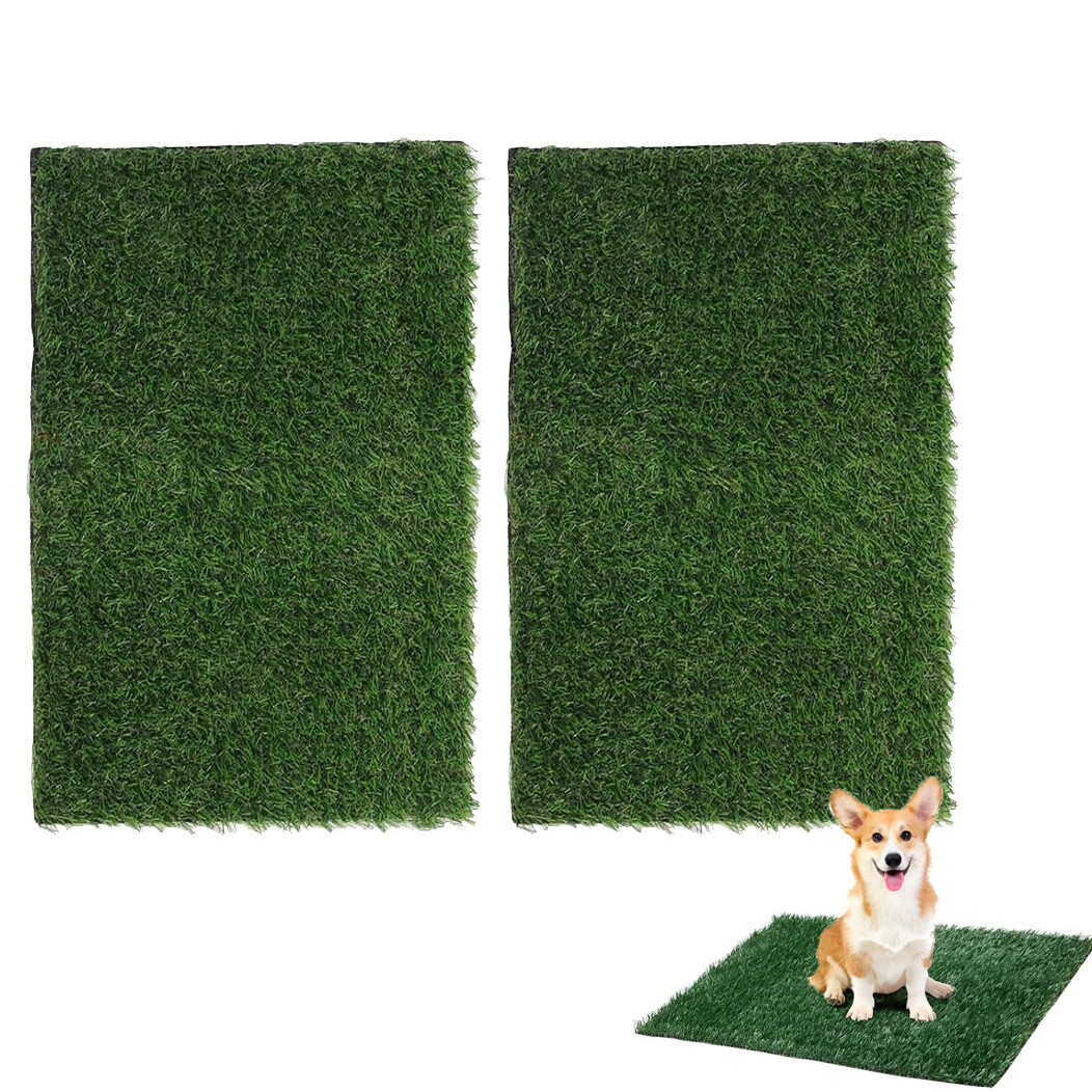 Balení 2 ks Umělé trávy pro psí toaletu, balkonovou psí toaletu náhradní trávník
