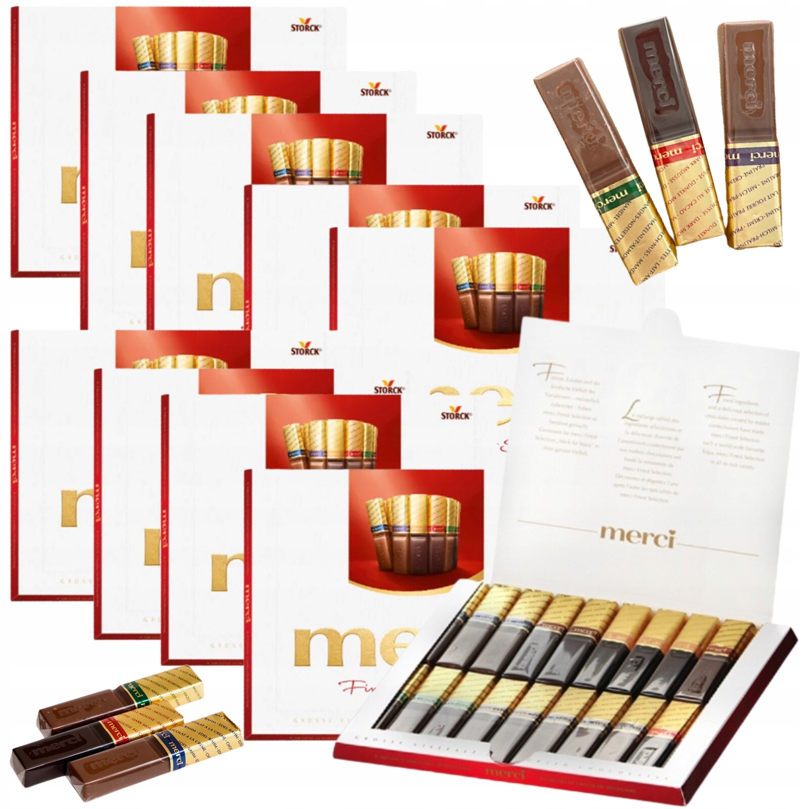 10 x Čokoládky Merci Dárek ke Dni žen 250 g 10 kusů