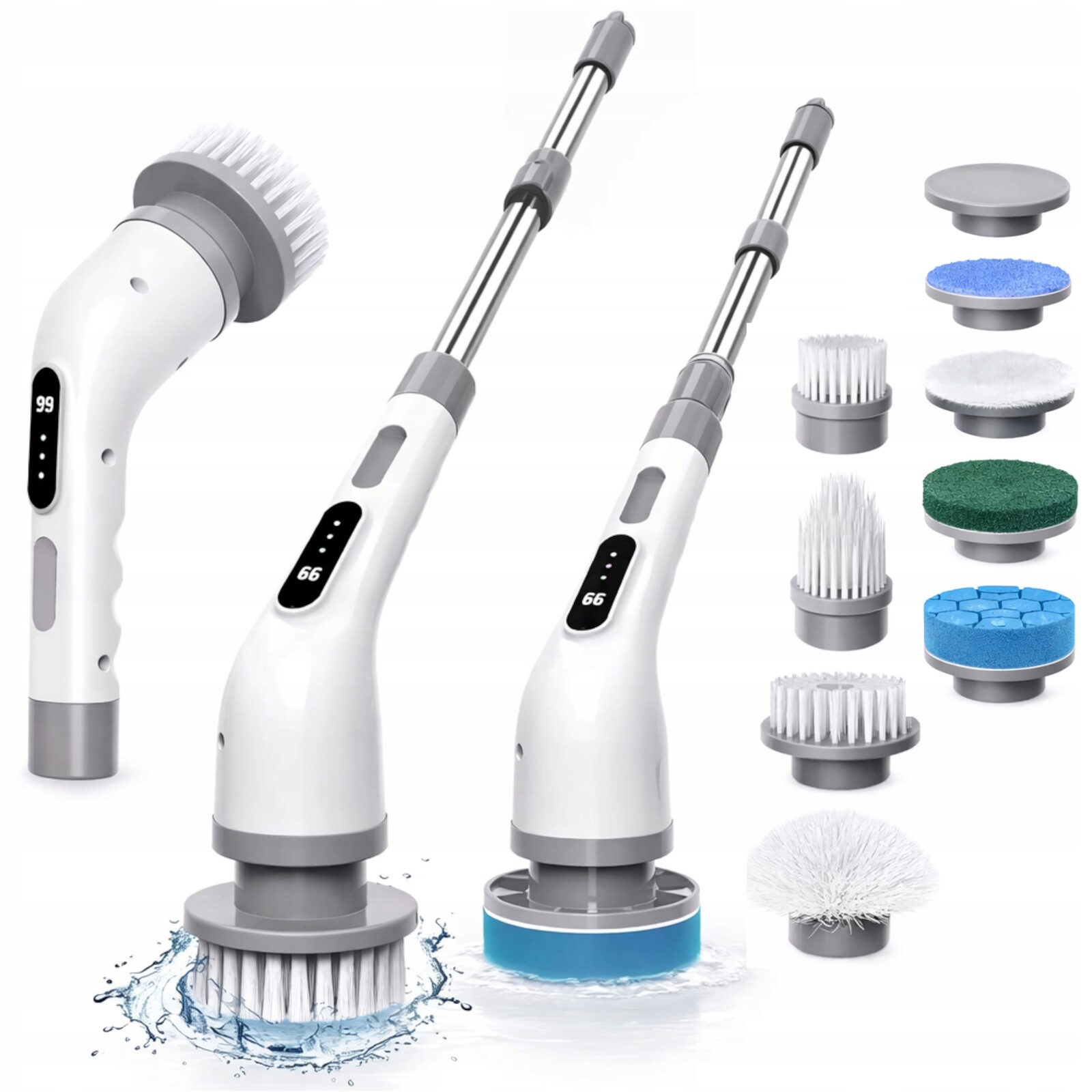 Elektrický Bezdrátový Rotační Kartáč Pro Úklid A Čištění 9V1