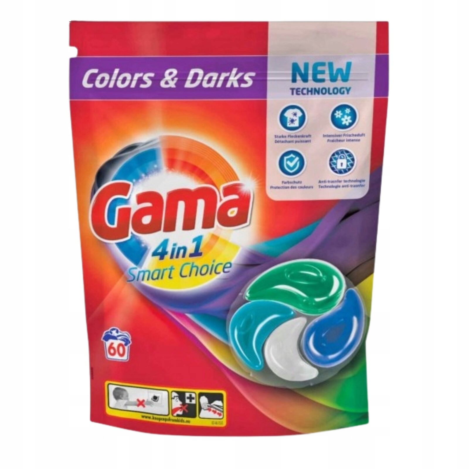 Gama Colours & Darks 4v1 kapsle na praní 60 ks
