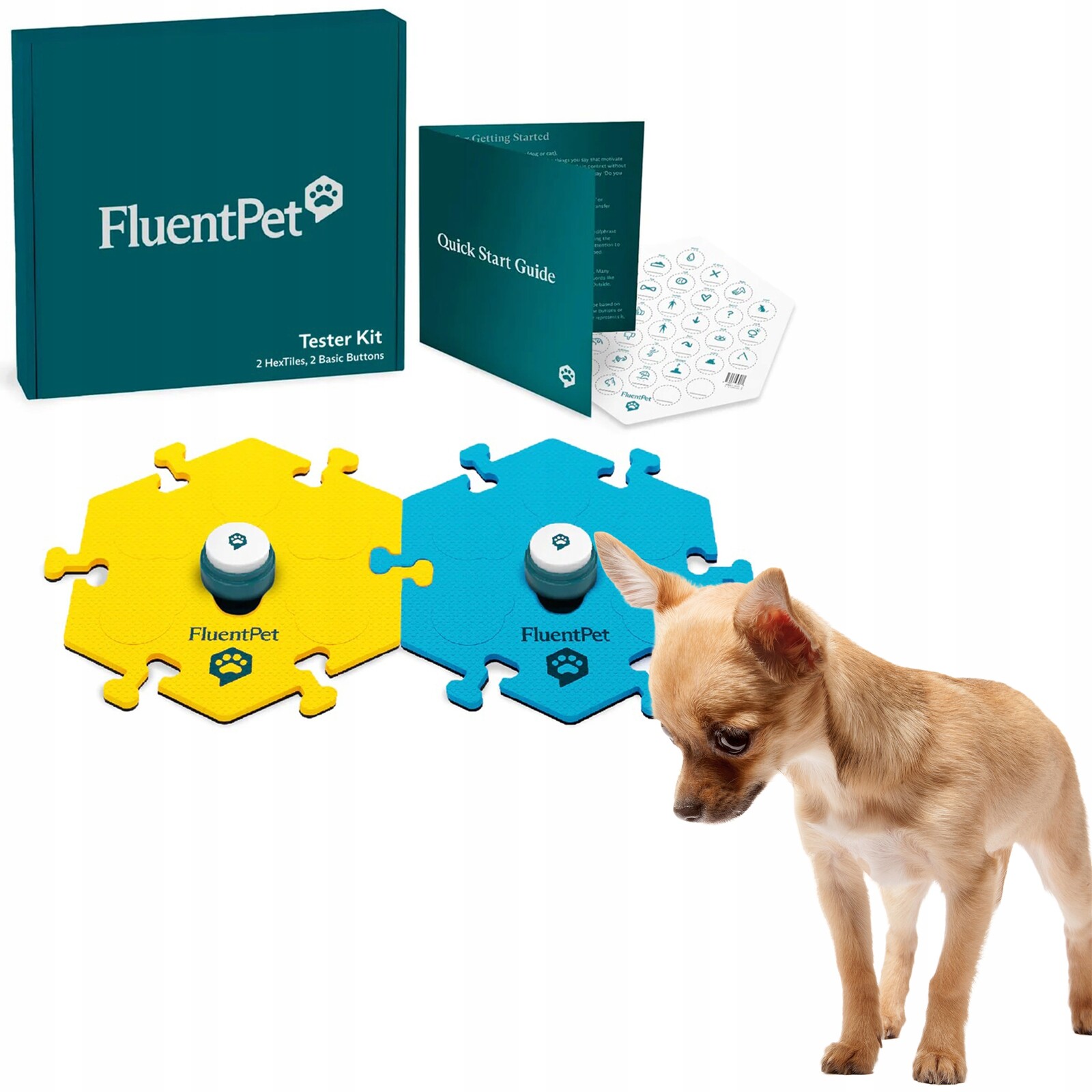 Fluentpet Basic Kit – sada 2 tlačítek pro komunikaci se psem nebo kočkou