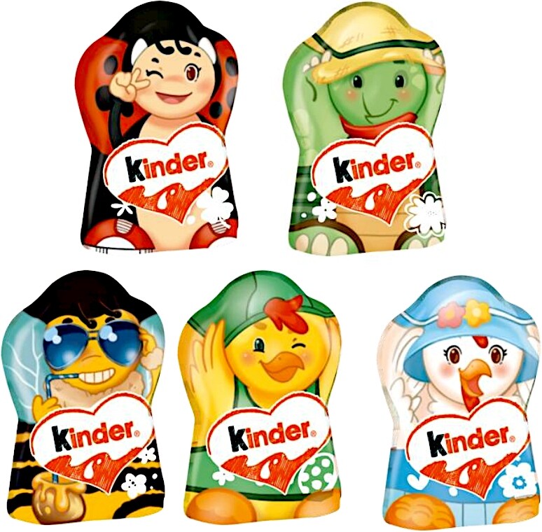 Kinder Čokoládové figurky Ideální na Velikonoce 4 vzory 35 g x 36 Kusů