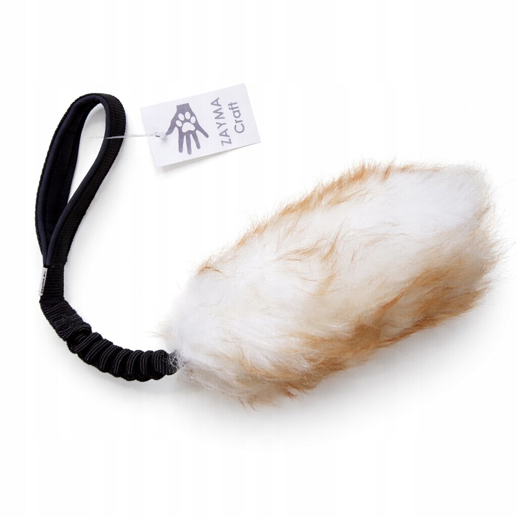 Přetahovadlo pro psa z ovčí kožešiny Zayma s tlumičem muflon barva: černá