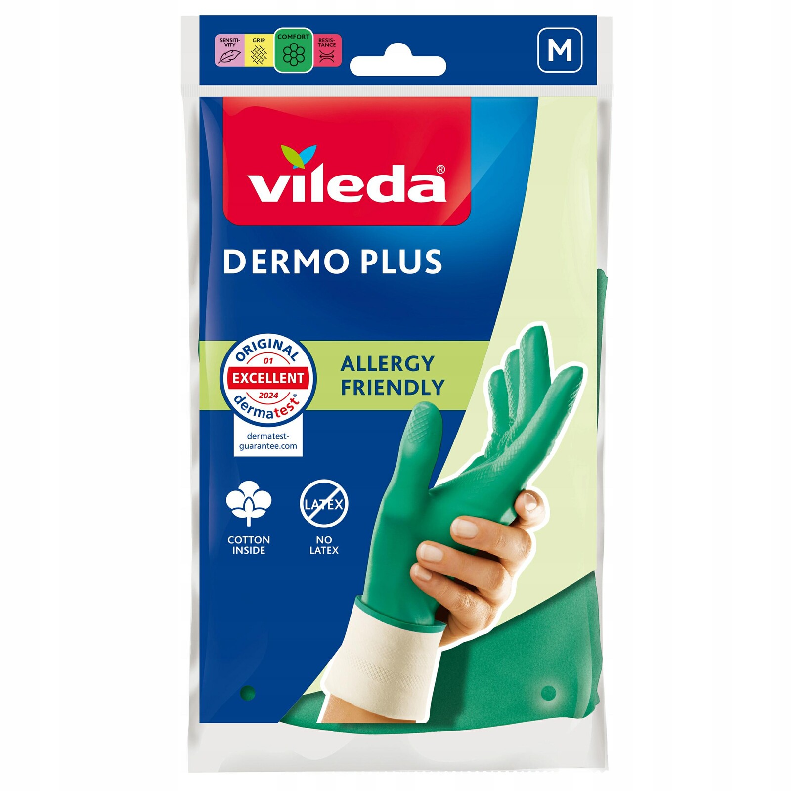 Vileda pohodlné domácí rukavice Dermo Plus M