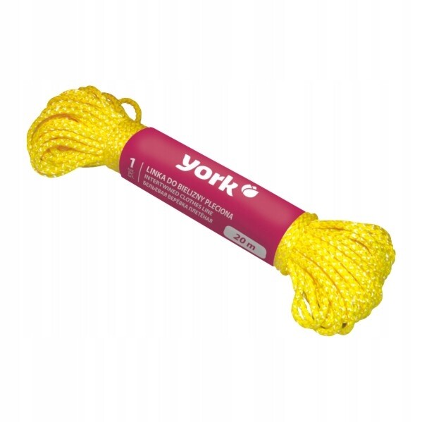 Šňůra na praní 20 m pro sušení oblečení Pletená spodní prádlo York Odolná