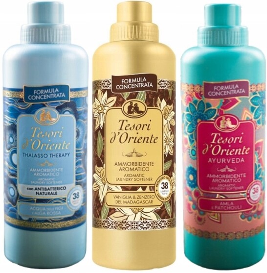 Tesori d'Oriente Sada 3 italských oplachovacích přípravků 760 ml Tva