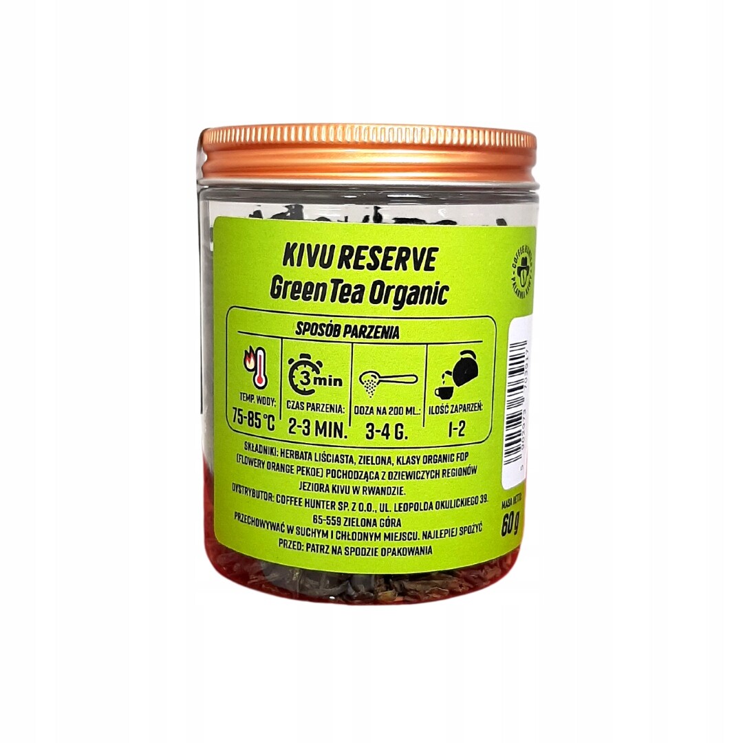 Čaj Green Tea Kivu Organic Fop 60 g Coffee Hunter Sp. z o.o.